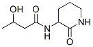 3-Hydroxy-N-(2-oxopiperidin-3-yl)butanamide Struktur