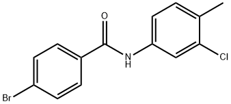 4-bromo-N-(3-chloro-4-methylphenyl)benzamide Struktur