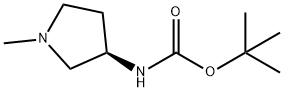 Carbamic acid, [(3R)-1-methyl-3-pyrrolidinyl]-, 1,1-dimethylethyl ester (9CI) Struktur