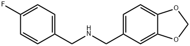 BENZO[1,3]DIOXOL-5-YLMETHYL-(4-FLUORO-BENZYL)-AMINE Struktur