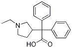 2-(1-ethylpyrrolidin-3-yl)-2,2-diphenylacetic acid Struktur