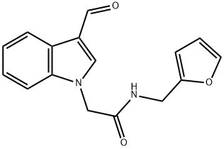 2-(3-FORMYL-INDOL-1-YL)-N-FURAN-2-YLMETHYL-ACETAMIDE Struktur