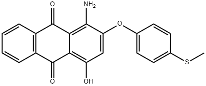 1-amino-4-hydroxy-2-[4-(methylthio)phenoxy]anthraquinone Struktur