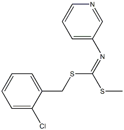 (2-Chlorophenyl)methyl methyl 3-pyridinylcarbonimidodithioate Struktur