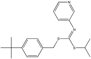 (4-(1,1-Dimethylethyl)phenyl)methyl 1-methylethyl-3-pyridinylcarbonimidodithioate Struktur