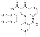 N-(1-naphthyl)-2-[(2-nitro-p-tolyl)azo]-3-oxo-3-phenylpropionamide Struktur