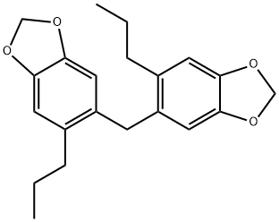 Bis[4,5-(Methylenedioxy)-2-propylphenyl]-Methane Struktur