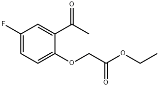 ethyl 2-(2-acetyl-4-fluorophenoxy)acetate Struktur