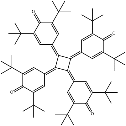 4,4',4'',4'''-(Cyclobutane-1,2,3,4-tetrylidene)tetrakis(2,6-di-tert-butyl-2,5-cyclohexadiene-1-one) Struktur