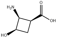 Cyclobutanecarboxylic acid, 2-amino-3-hydroxy-, (1S,2S,3R)- (9CI) Struktur