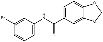 N-(3-bromophenyl)-1,3-benzodioxole-5-carboxamide Struktur