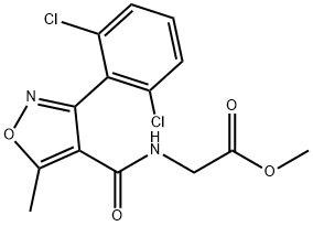 methyl 2-({[3-(2,6-dichlorophenyl)-5-methyl-4-isoxazolyl]carbonyl}amino)acetate Struktur