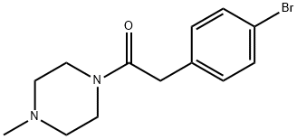 2-(4-Bromophenyl)-1-(4-methylpiperazin-1-yl)ethanone Struktur