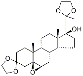 (5α,6α)-Epoxy-17α-hydroxy-pregnane-3,20-dione-3,20-bis(ethyleneketal) Struktur