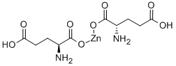 dihydrogen bis[L-glutamato(2-)-N,O1]zincate(2-) Struktur