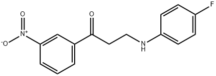 3-(4-FLUOROANILINO)-1-(3-NITROPHENYL)-1-PROPANONE Struktur