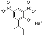 sodium 2-(1-methylpropyl)-4,6-dinitrophenolate Struktur