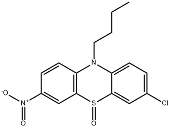 10-Butyl-3-chloro-7-nitro-10H-phenothiazine 5-oxide Struktur