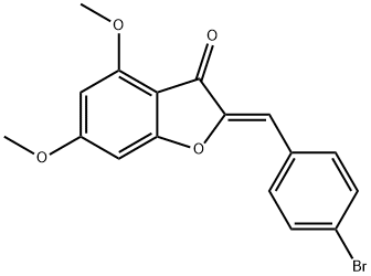 2-(4-BROMOBENZYLIDENE)-4,6-DIMETHOXYBENZOFURAN-3-ONE Struktur