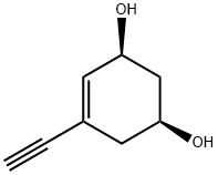 4-Cyclohexene-1,3-diol, 5-ethynyl-, (1S,3S)- (9CI) Struktur