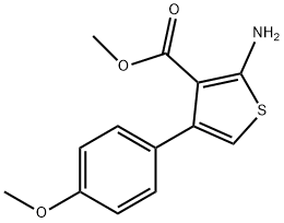 2-AMINO-4-(4-METHOXY-PHENYL)THIOPHENE-3-CARBOXYLIC ACID METHYL ESTER Struktur