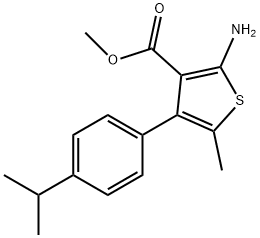 2-AMINO-4-(4-ISOPROPYLPHENYL)-5-METHYLTHIOPHENE-3-CARBOXYLIC ACID METHYL ESTER price.