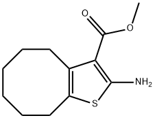 2-AMINO-4,5,6,7,8,9-HEXAHYDRO-CYCLOOCTA[B]-THIOPHENE-3-CARBOXYLIC ACID METHYL ESTER Struktur