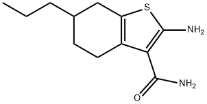 2-AMINO-6-PROPYL-4,5,6,7-TETRAHYDRO-1-BENZOTHIOPHENE-3-CARBOXAMIDE Struktur