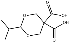 2-(1-Methylethyl)-1,3-dioxane-5,5-dicarboxylic Acid Struktur