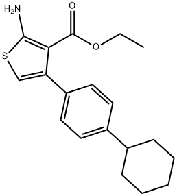 Ethyl 2-amino-4-(4-cyclohexylphenyl)thiophene-3-carboxylate Struktur