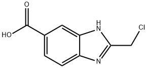 2-(CHLOROMETHYL)-1H-BENZOIMIDAZOLE-5-CARBOXYLIC ACID HYDROCHLORIDE Struktur