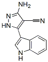 3-Amino-5-(3-indolyl)-4-pyrazolecarbonitrile Struktur