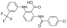 Benzoic  acid,  2-[(4-chlorobenzoyl)amino]-6-[[3-(trifluoromethyl)phenyl]amino]- Struktur