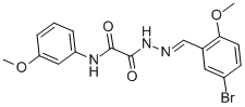 2-[2-(5-bromo-2-methoxybenzylidene)hydrazino]-N-(3-methoxyphenyl)-2-oxoacetamide Struktur