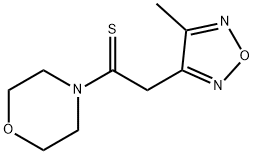 Morpholine,  4-[2-(4-methyl-1,2,5-oxadiazol-3-yl)-1-thioxoethyl]-  (9CI) Struktur