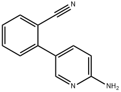 2-(6-amino-pyridin-3-yl)benzonitrile Struktur