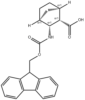 FMOC-3-EXO-AMINOBICYCLO[2.2.1]HEPTANE-2-EXO-CARBOXYLIC ACID Struktur