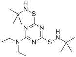 N,N'-di-tert-butyl-6-(diethylamino)-1,3,5-triazine-2,4-disulphenamide  Struktur