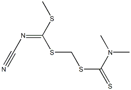 [(N,N-DIMETHYLDITHIOCARBAMOYL)METHYL] METHYL CYANOCARBONIMIDODITHIOATE Struktur