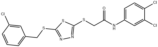 2-[5-(3-CHLOROBENZYLTHIO)-1,3,4-THIADIAZOL-2-YLTHIO]-N-(3,4-DICHLOROPHENYL)ACETAMIDE Structure