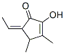 2-Cyclopenten-1-one,5-ethylidene-2-hydroxy-3,4-dimethyl-,(5Z)-(9CI) Struktur