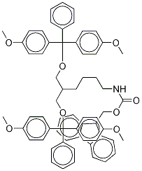 1,3-Bis(O-dimethoxytrityl)-2-(N-Fmoc-4-aminobutyl)-1,3-propanediol Struktur