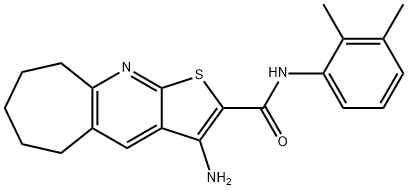 3-amino-N-(2,3-dimethylphenyl)-6,7,8,9-tetrahydro-5H-cyclohepta[b]thieno[3,2-e]pyridine-2-carboxamide Struktur