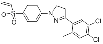 3-(4,5-dichloro-o-tolyl)-4,5-dihydro-1-[4-(vinylsulphonyl)phenyl]-1H-pyrazole  Struktur