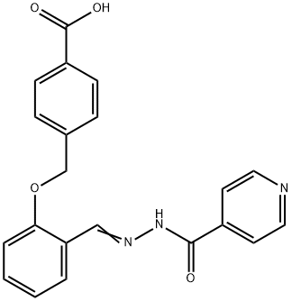 (E)-4-((2-((2-isonicotinoylhydrazono)Methyl)phenoxy)Methyl)benzoic acid Struktur