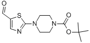 4-(5-Formyl-thiazol-2-yl)-piperazine-1-carboxylic acid tert-butyl ester Struktur