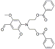 4-[Bis[2-(benzoyloxy)ethyl]amino]-2,5-dimethoxybenzaldehyde Struktur