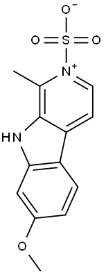 7-Methoxy-1-methyl-2-sulfonato-9H-pyrido[3,4-b]indol-2-ium Struktur