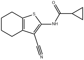 Cyclopropanecarboxamide, N-(3-cyano-4,5,6,7-tetrahydrobenzo[b]thien-2-yl)- Struktur