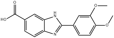 2-(3,4-Dimethoxyphenyl)-1H-benzimidazole-5-carboxylic acid Struktur